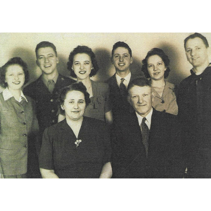 Gram and Grandpa with children, from left, Dorothy Waggoner, Durward, Irene Ayers, Maynard, Mom, Ed.