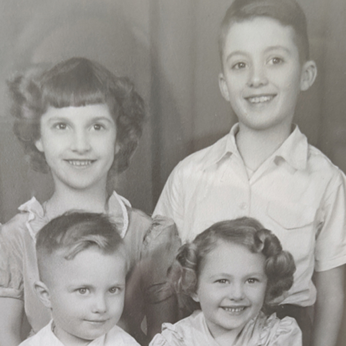 From left, front, Loras, Patricia; back Mercedes, Michael